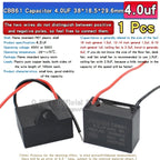 1pcs CBB61 Fan Starting Capacitor 450V 0.8/1/1.2/1.5/2/2.5/3/3.5/4/4.5/5/6/7/8/10/12/15/18/20UF Ceiling Fan Hood Motor Capacitor