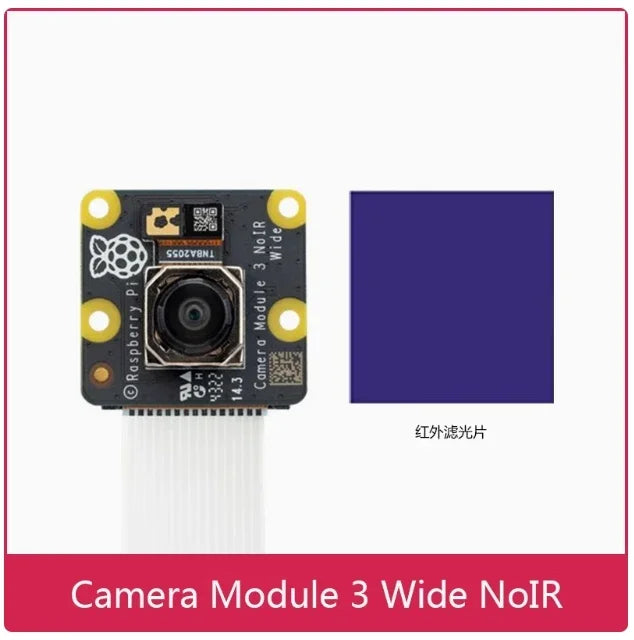 Raspberry Pi 5 Camera V2 3 Wide NoIR HQ M12 Original Support RPi 5/4B/3B/2/1/Zero Board