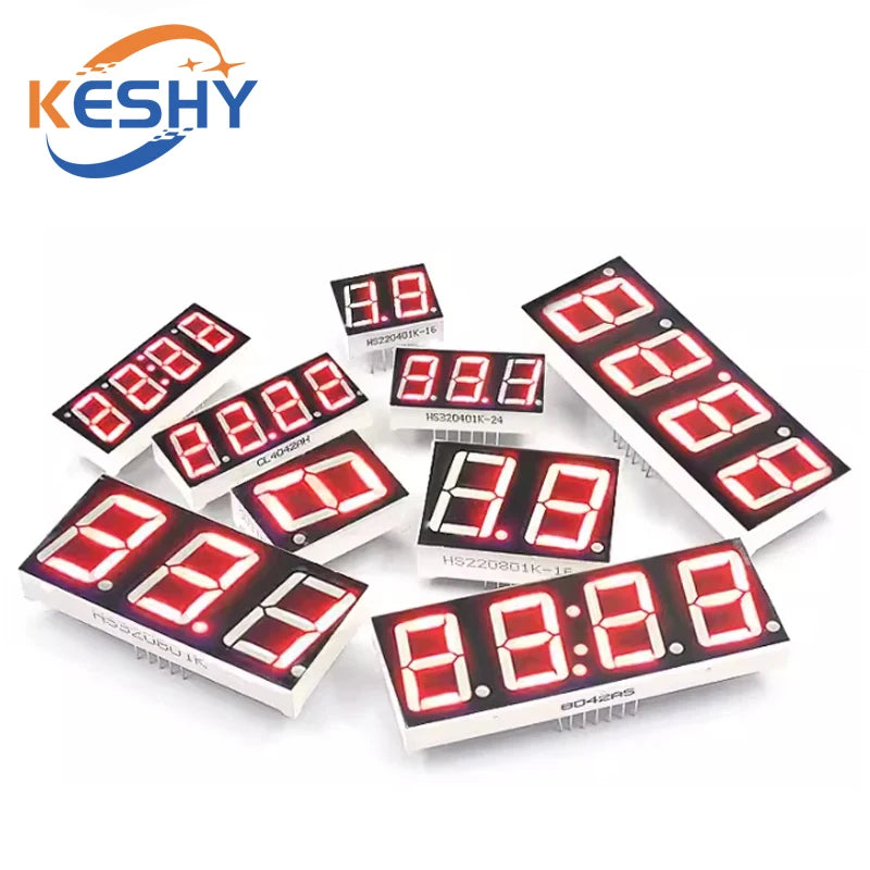 5pcs Digital Tube Common Anode Cathode Red 1Bit 2Bit 3Bit 4Bit Digital Tube 0.28 0.36 0.4 0.56 Inch LED Display 7 Segment