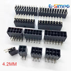 10pcs 5569 MX Mini Fit MX4.2mm Black Automotive Connector Right Angle Female Pin Socket 2*1-2*12P PC Computer Graphic Card Board