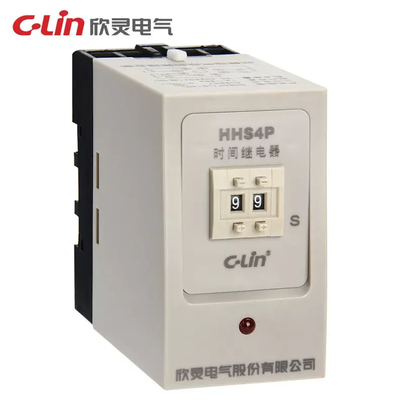 New Original C-Lin Delay Time Relay Time Switches HHS4P (JS14P) 0.99S 9.9S 99S 99M 9.99S 99.9S 999S 999M AC380V AC220V DC24V