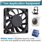 Gdstime 60MM Fan 24V 12V 5V Cooler 60x60x10MM Axial Cooling Fan 6010 Dual Ball Brushless Dupont USB Fan for PC Case CPU Cooling