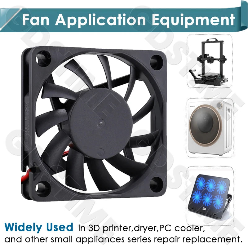 Gdstime 60MM Fan 24V 12V 5V Cooler 60x60x10MM Axial Cooling Fan 6010 Dual Ball Brushless Dupont USB Fan for PC Case CPU Cooling