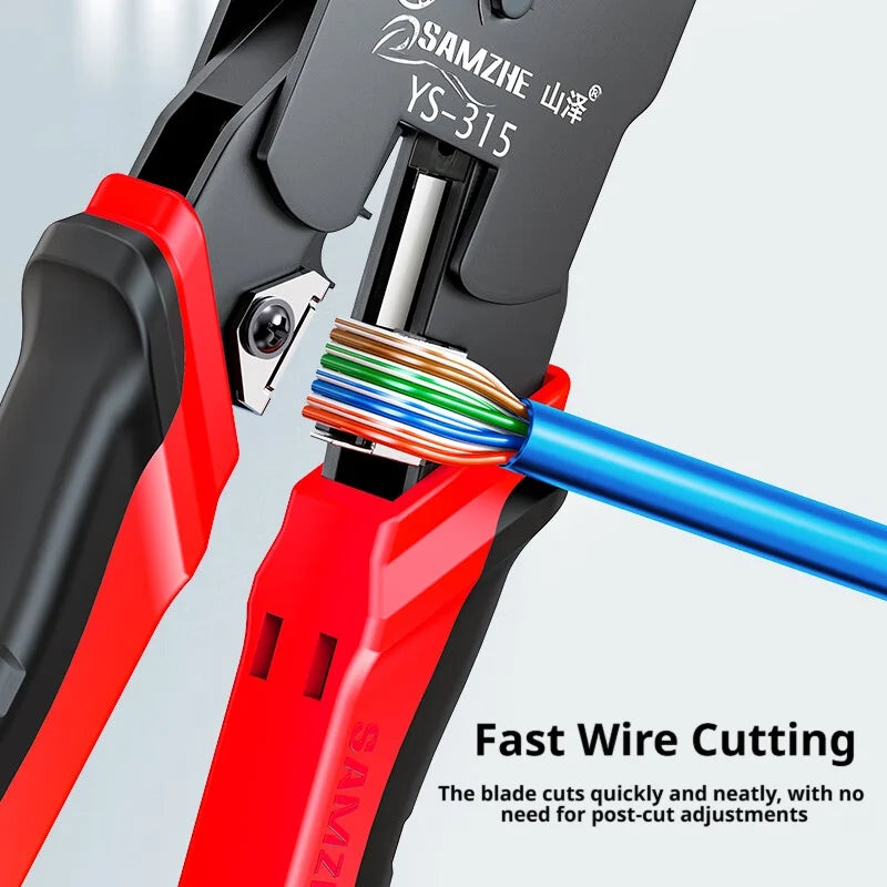 SAMZHE RJ45 Crimper Tools Crimping Pliers Ethernet Network Cable Crimper Cutter for 8P/6P/4P RJ45 RJ11 Precise Stripper Plier