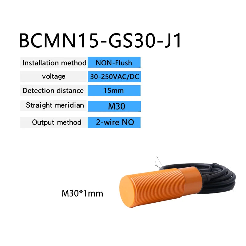 Feed Sensor M30 12-24VDC/20-250VAC Capacitive Proximity Sensor DC 3-WIRE AC 2-WIRE Switch Sensor