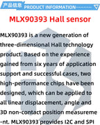 MLX90393 three digital Hall sensor 3D position of the rotational angular displacement Sensor Board Contactless for arduino