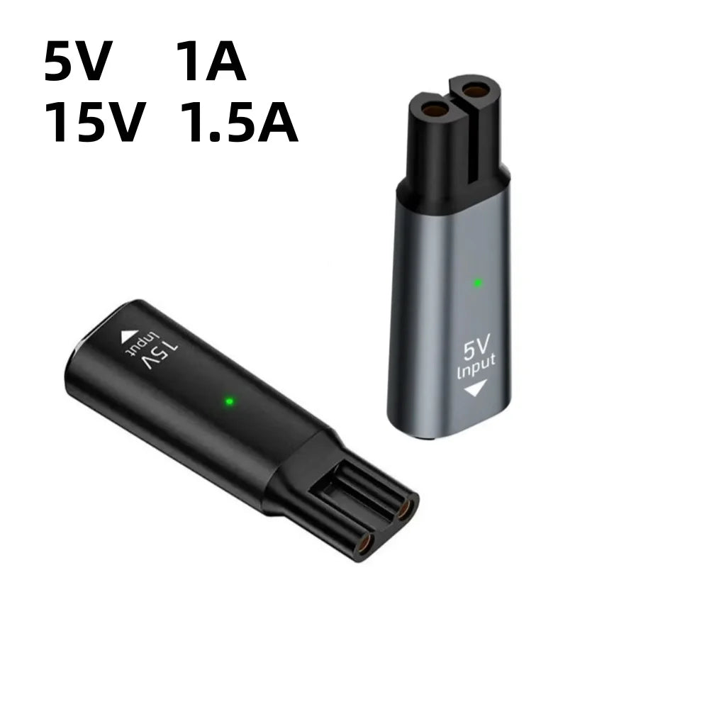 5V/15V USB Type-C Shaver Charger Adapter Portable Beard Trimmer Charger For Philips BT3238/15 BT3230 MG7910 MG5910 QP1424 X3001