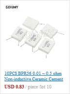 20pcs 2W Metal film resistor 1% 1R~1M 2.2R 4.7R 10R 22R 47R 100R 220R 470R 1K 10K 100K 2.2 4.7 10 22 47 100 220 470 ohm