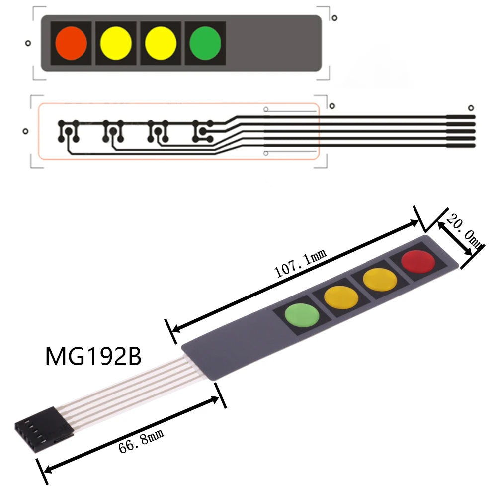 1 2 3 4 5 6 7 8 Key Button Membrane Switch Matrix Array Keyboard Keypad Control Panel Pad DIY Kit For Arduino Smart Car