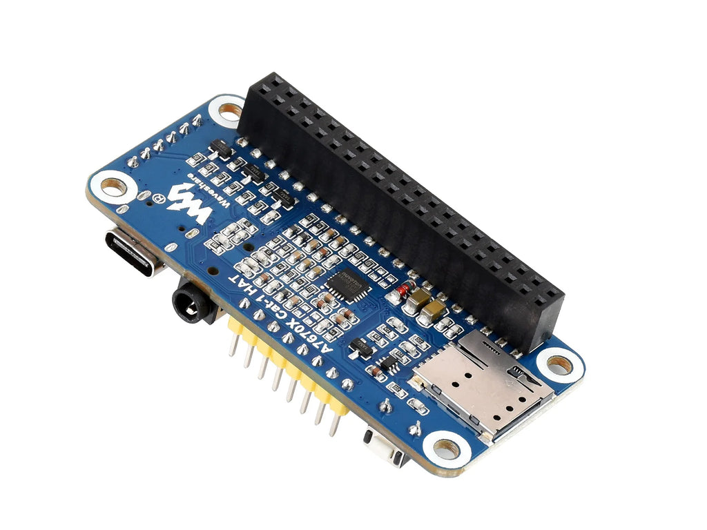 Waveshare A7670E LTE Cat-1 HAT for Raspberry Pi,Multi Band,2G GSM / GPRS,LBS,for Europe,Southeast Asia,West Asia,Africa,China