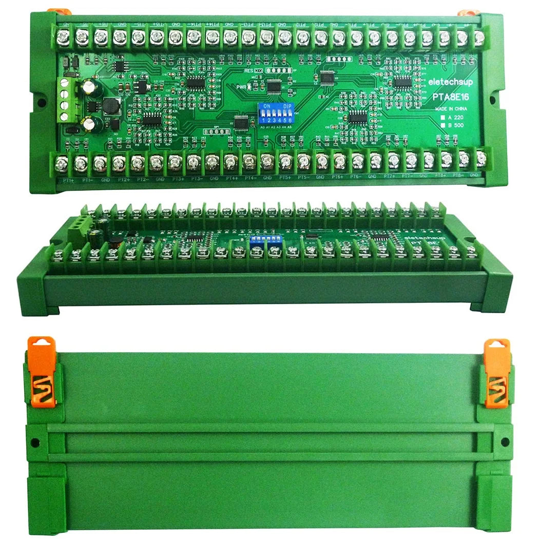 16CH DC 12V 24V Temperature Analog PT100 Resistance RS485 Collector Modbus RTU -40-500 High Temperature Acquisition Board