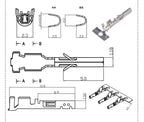 10Set Micro-Fit MX3.0 Double Row Male Plug Housing+Female Terminal 2P 4P 6P 8P - 24Pin Mini 5557/43025 Male Shell Connector