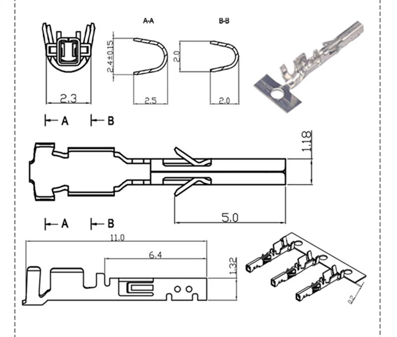 10Set Micro-Fit MX3.0 Double Row Male Plug Housing+Female Terminal 2P 4P 6P 8P - 24Pin Mini 5557/43025 Male Shell Connector