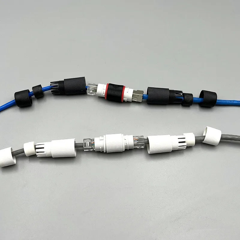 5/10/20PCS RJ45 Docking Connector Ethernet Network Waterproof IP67 Header Ethernet Network Straight-through Dustproof Female