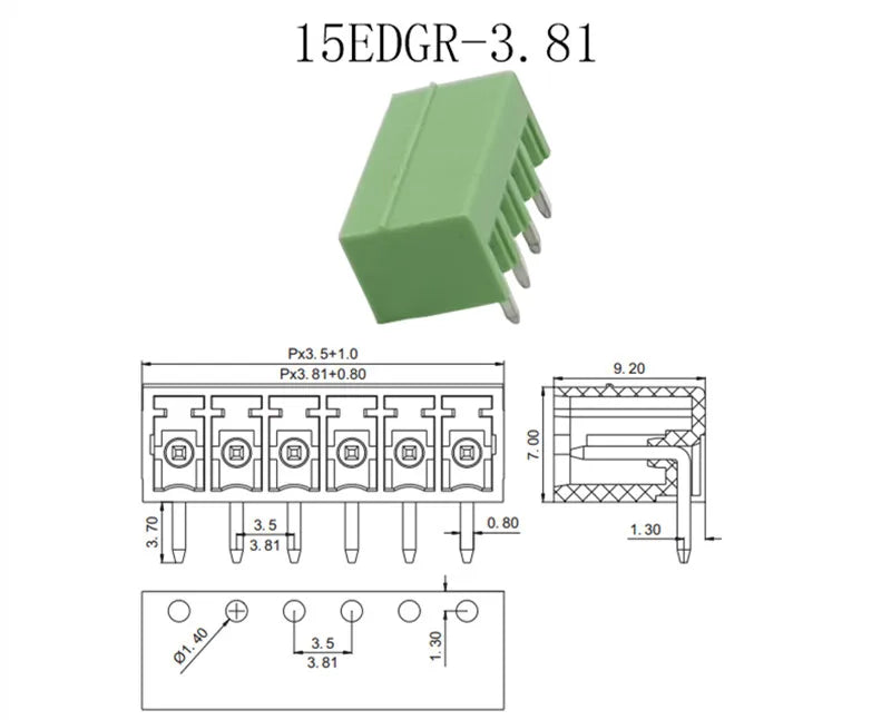 5Pair 15EDG KF2EDG 2.54mm 3.5mm 3.81mm 5.08mm PCB Screw Terminal Block 2-12Pin Male Plug Female Socket Pin Header Wire Connector