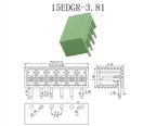5Pair 15EDG KF2EDG 2.54mm 3.5mm 3.81mm 5.08mm PCB Screw Terminal Block 2-12Pin Male Plug Female Socket Pin Header Wire Connector