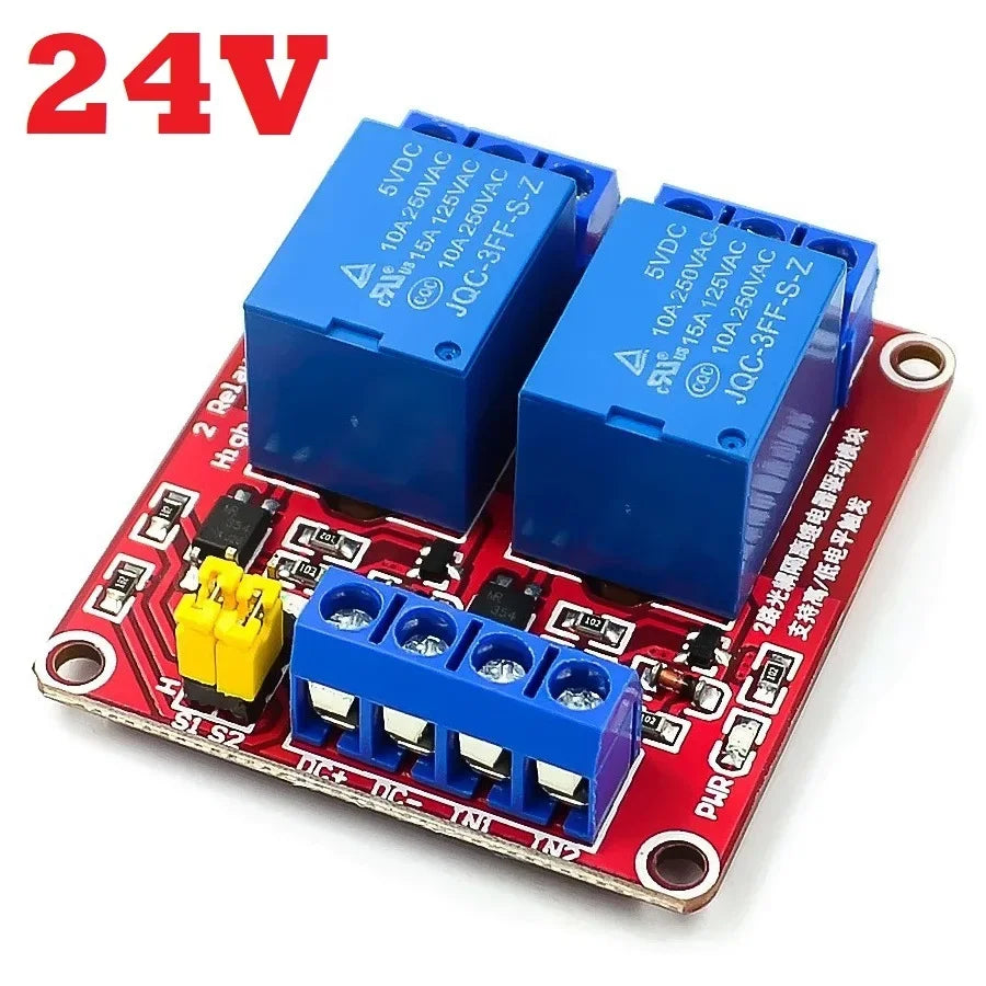 1 2 4 6 8 Channel 5V 12V 24V Relay Module Board Shield with Optocoupler Support High and Low Level Trigger for Arduino