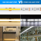 12V 5V USB COB LED Strip Light With 2Pin Wire 320 384 480 528 LEDs Flexible Tape Linear Lighting Warm White Pink Blue Red Yellow