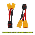 1/2Pcs QS8‑S Anti‑Spark Female To Dual XT90 Male Y‑Cable 10AWG 10cm Silicone Wire for RC Lipo Battery Charger DIY