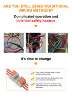 5Pcs Male Female Universal Compact Electrical Wiring Connectors Push-in Conductor Terminal Block Docking Mini Quick Wire Connect