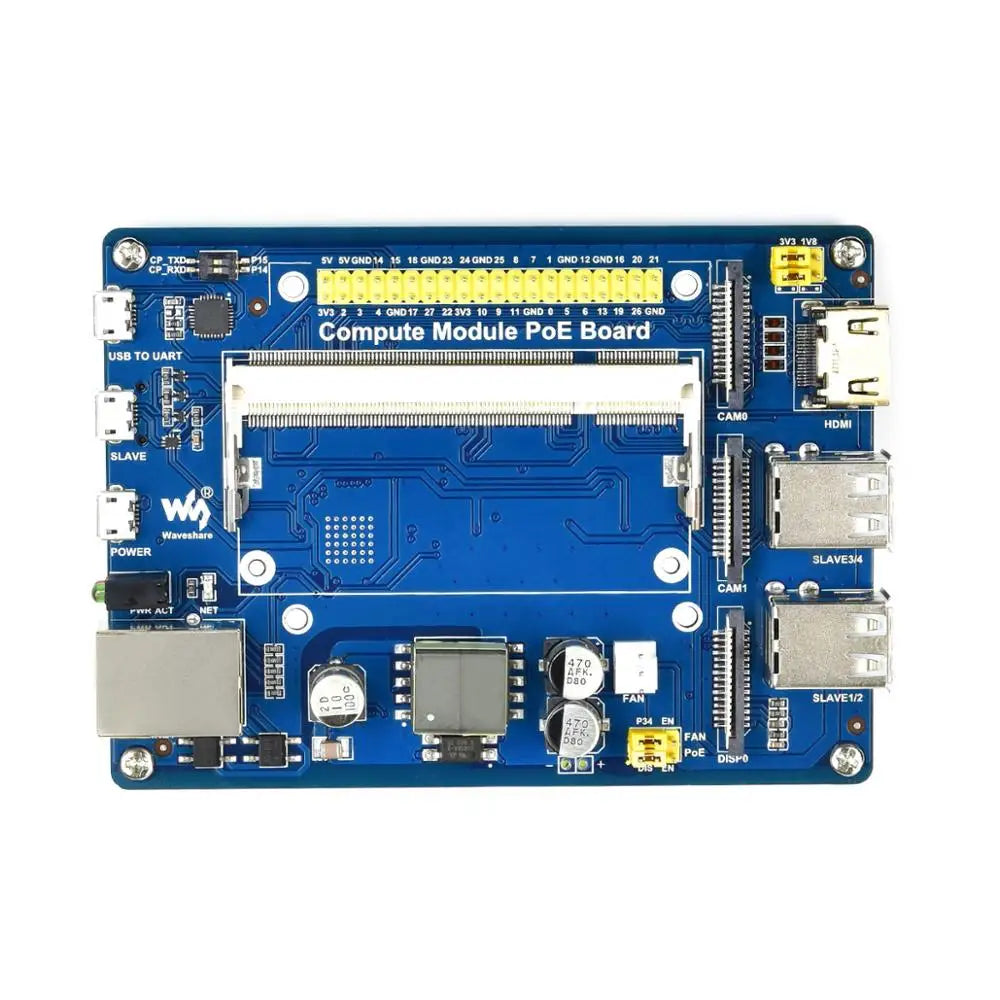 VivaChip TechCM3 IO Board CM4S PoE USB Base Expansion Board Projects for RasPi RPI Raspberry Pi Compute Module 3 Lite Plus 4S Ac