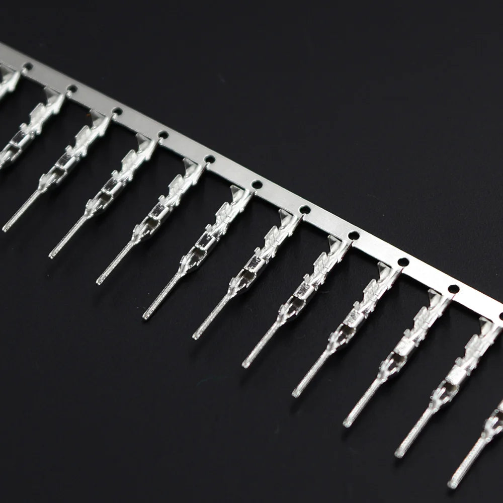 100PCS Dupont Connector 2.54mm Jumper Wire Cable Pin Connector Terminal Male Pin Connector for Housing Jumper