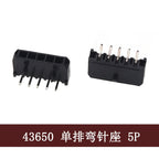 3.0mm Pitch MX3.0 Micro-Fit Connector Single Row Straight Curved Right Angle Needle Pin Header 43650 Type Socket 2P3P4P5P6Pin