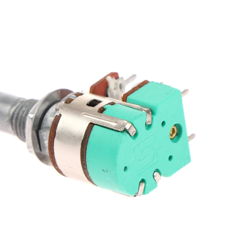 H120 Stereo Channel With Switch A50K A10K 15mm Half Shaft Volume Potentiometer Double Potentiometer