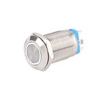1pc 12mm Anti-Vandal Metal Push Button Switches High Flat Round With LED Green Red Blue White 3V 12V Momentary Latching Reset