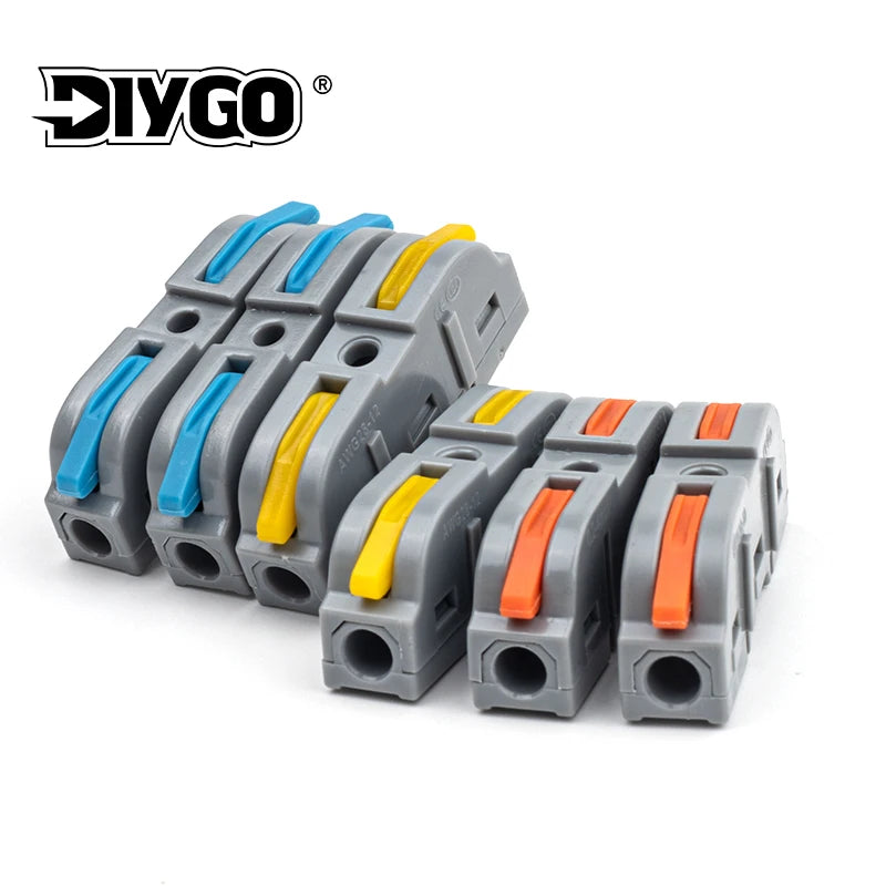 40PCS Lever Wire Connectors 1 in 1 out Quick Connect Electrical Splicing Kit for Compact Inline Terminals - 28-12 AWG