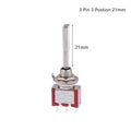 Toggle Switch 3Pin 3/2 Position Self-locking/Self-resetting ON OFF ON DPDT SPST DPST 5A 125VAC 2A 250VAC Latching Flat Handle