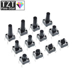GREATZT 6X6X5/4.3/5.5/6/7/8/9/10/13MM Tact Switch Push Button Switch 12V 4PIN DIP Micro Switch For TV/Toys/home use Button