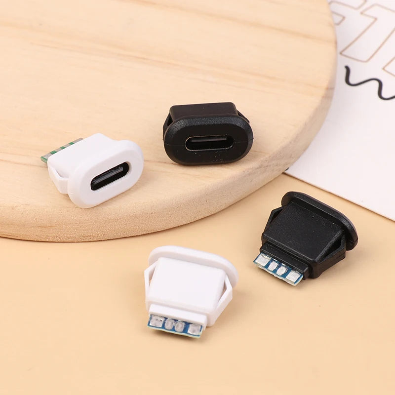(.) USB Waterproof Connector Type-C Tail Plug Interface Connector 5A 20V High Current Fast Charging Jack Port USB-C Charger Plug