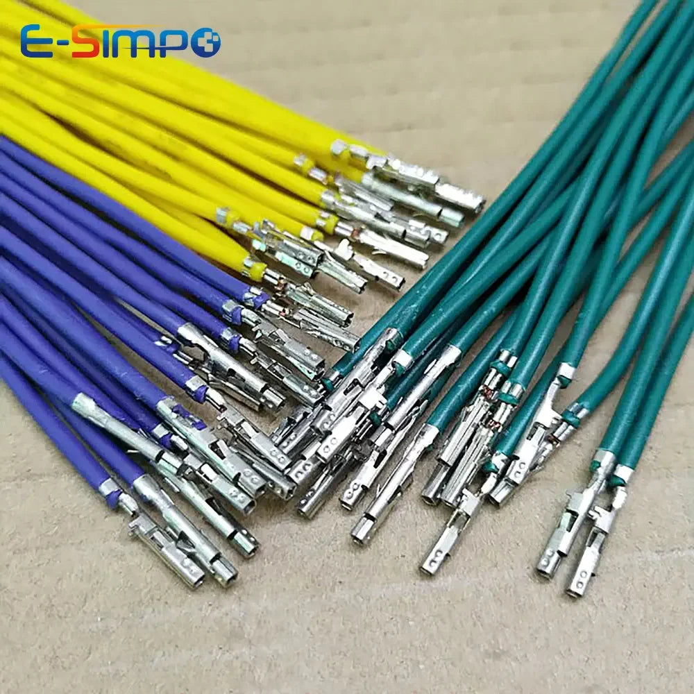 100PCS 4.2mm 5556-PT Plug Female Terminal Crimped Cable for PCI-E 5557 Male Housing Multicolor 20/18AWG 0.3m Single/Double End