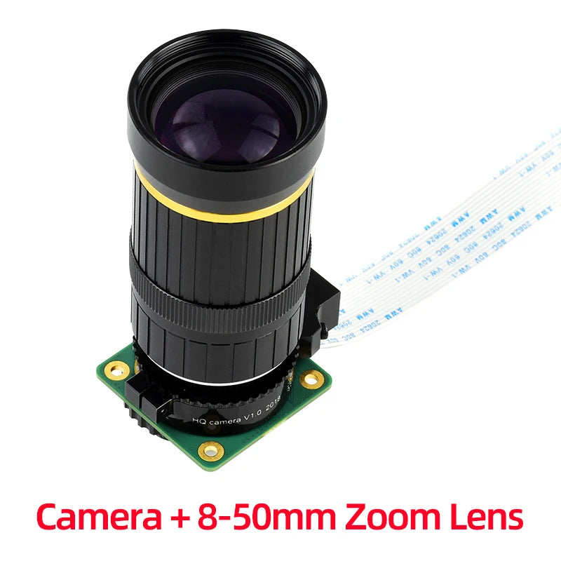 12.3 MP Raspberry Pi High Quality Camera with Sony IMX477 Sensor Optional 6mm CS 16mm C-mount 8-50mm Lens for Pi 4B 3B Zero 2 W