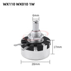 1W 3W 5W Adjust Speed Potentiometer Adjustable Resistor 1K 1.5K 2K2 3K3 4K7 6K8 10K 22K 33K 47K 22R 100 220 470 OHM WX110 WX112