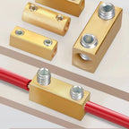 With Heat Shrink Tubing Brass Terminal Block Pressure Free High Current High Power Splitter Waterproof Wire Connector Electrical