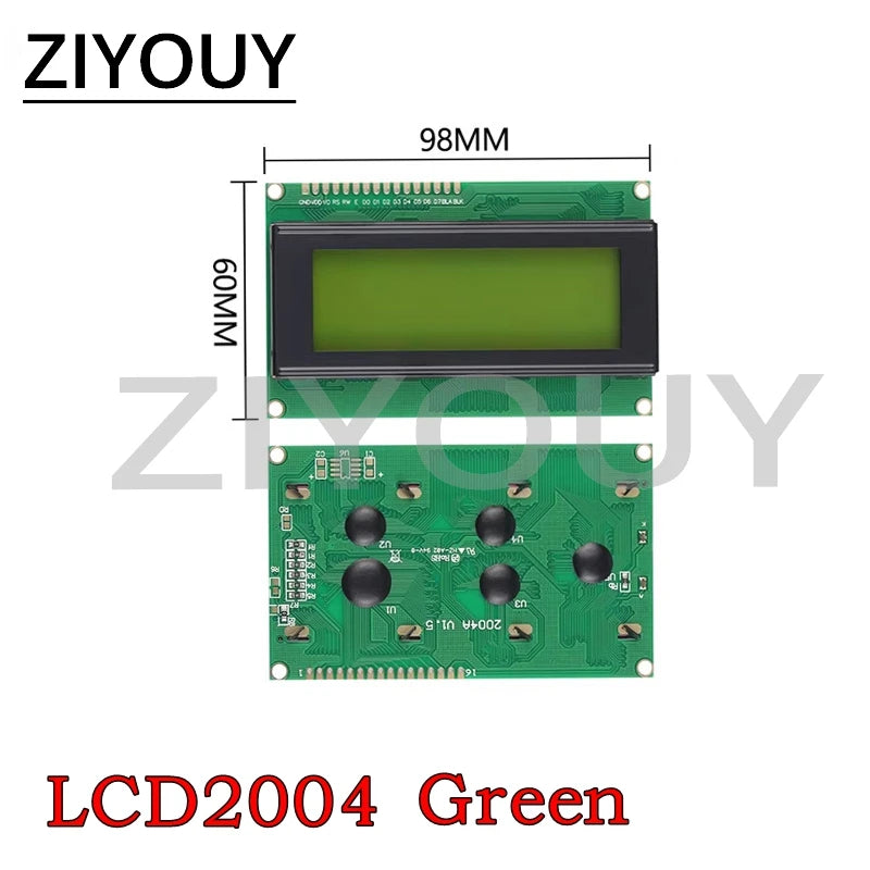 LCD2004 + I2C 20x4 2004A PCF8574T Blue/Green screen HD44780 Character LCD /w IIC/I2C Serial Interface Adapter Module for arduino
