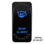 Waterproof Rocker Switch with Blue LED | 12V/24V Latching & Momentary (SPST/ DPDT) | for Marine, UTV, ATV, RZR, Automotive