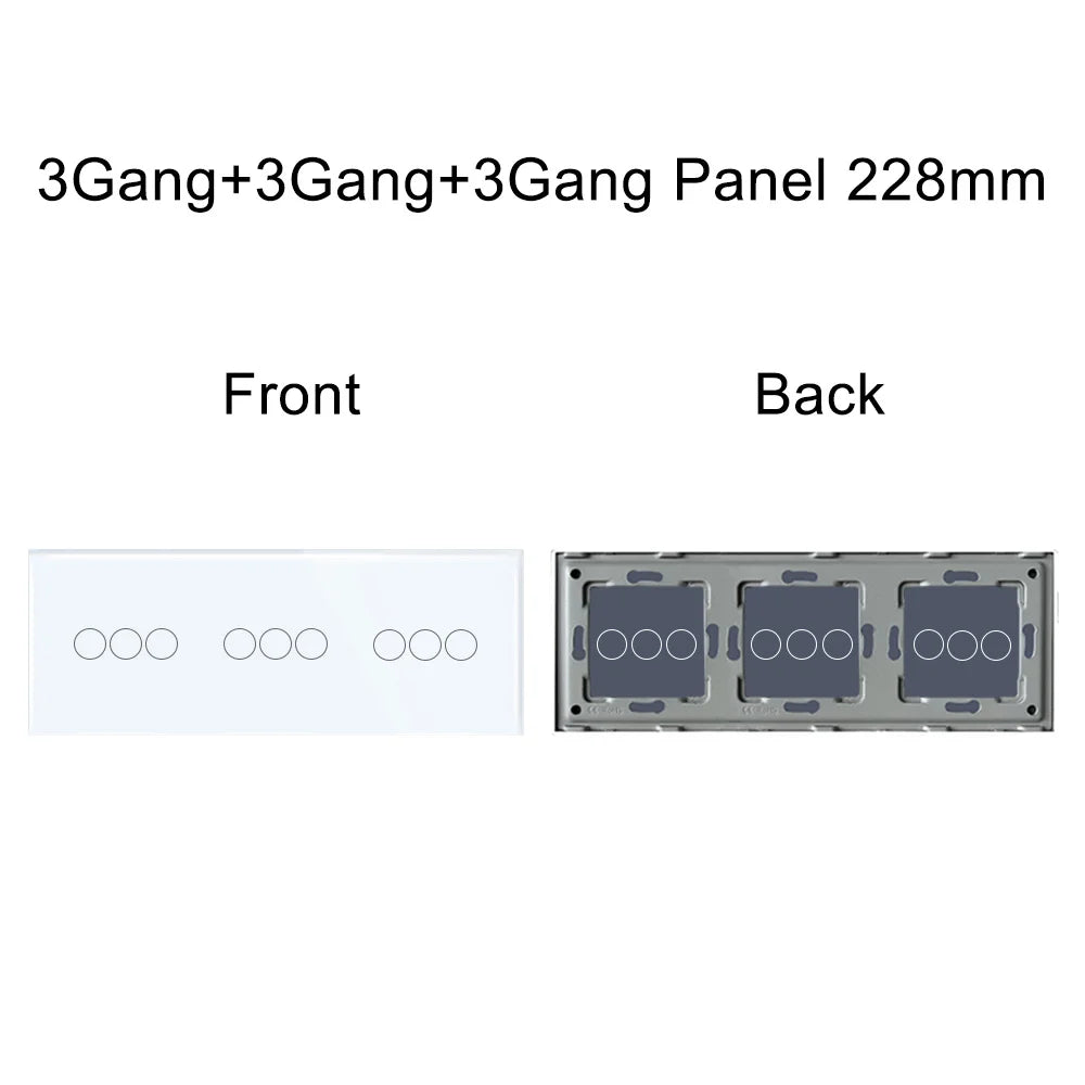 TAWOIA 1/2/3Gang Wall Touch Switch 1/2/3Way Function Base Stair Switches Spare Parts Sensor 157Glass Panel DIY Free Combination