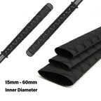 X Pattern Black 15 18 20 25 30 35 40 50 60mm Heat Shrink Sleeve for Fishing Rod Grips Non Slip-Insulation-Waterproof Wrap Tubing