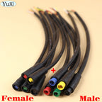 1-12set M8 M6 Core 2/3/4/5/6Pin Male Female Julet Electric Ebike Butt Plug Connector Cable Signal Sensor Waterproof Scooter Wire