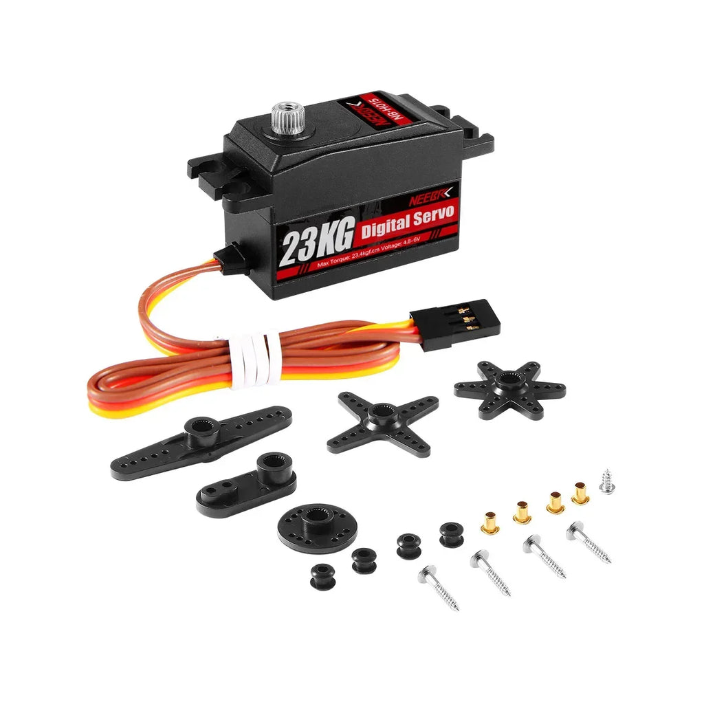 NEEBRC 23KG Low Profile Digital Servo High Torque Full Metal Gear for 1/8 1/10 RC Cars Axial Scx10 Crawler Plane Accessories