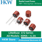 5pcs/lot 372 Series 250V TR5 Fuse Time-lag Fuses Cylindrical 40MA to 6.3A T1A T2A T63MA T3.15A T5A T6.3A Time Delay Littelfuse