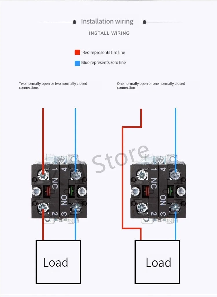 1Pcs Button Switch Self Reset Small Mushroom Head Emergency Stop 22mm Knob Key Start Inching Power on XB2-BG21 XB2-BA31 XB2-BS54