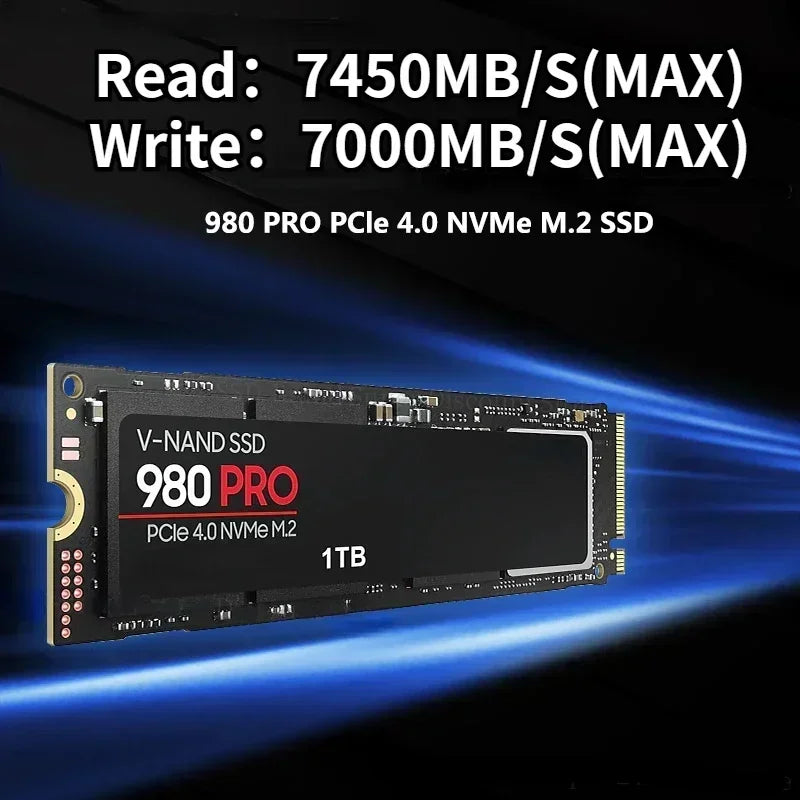 980Pro M.2 2280 NVMe SSD PCIe Gen4.0 X4 3D NAND TLC Hard Drive 1TB 2TB 4TB 8TB Storage For PS5 Laptop Desktop Computer