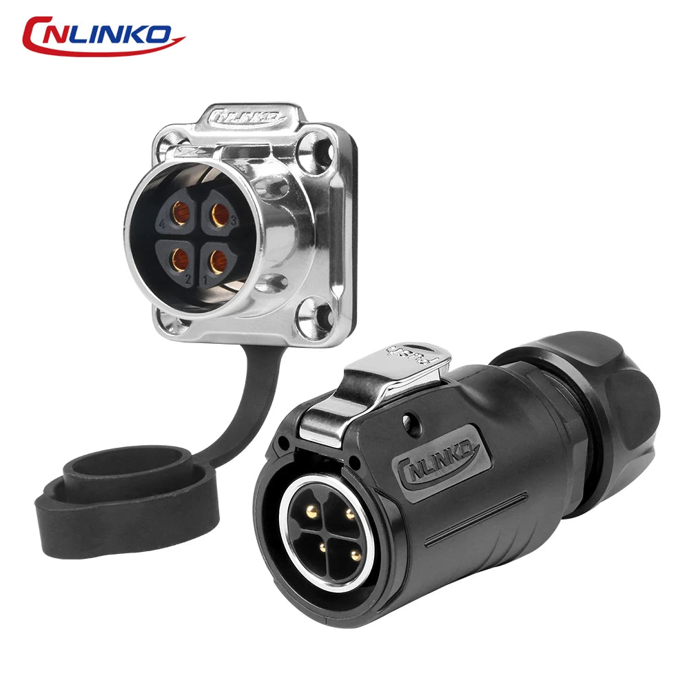 CNLINKO M20 Upgraded High Quality LP20 2 3 4 5 7 9 12 14 Pin Connector Circular Industrial Loose-proof IP68 Waterproof Connector