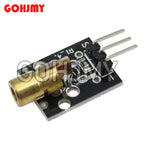 10PCS/LOT 3pin 650nm Red Laser Transmitter Dot Diode Copper Head Module KY-008 for DIY Kit