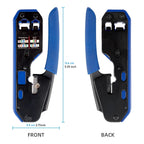 RJ45 Crimping Tool Set, 8P6P Cat5 Cat5e Cat6 Ethernet Crimper Pliers with Wire Stripper Cutter for RJ11 RJ12 Modular Plugs