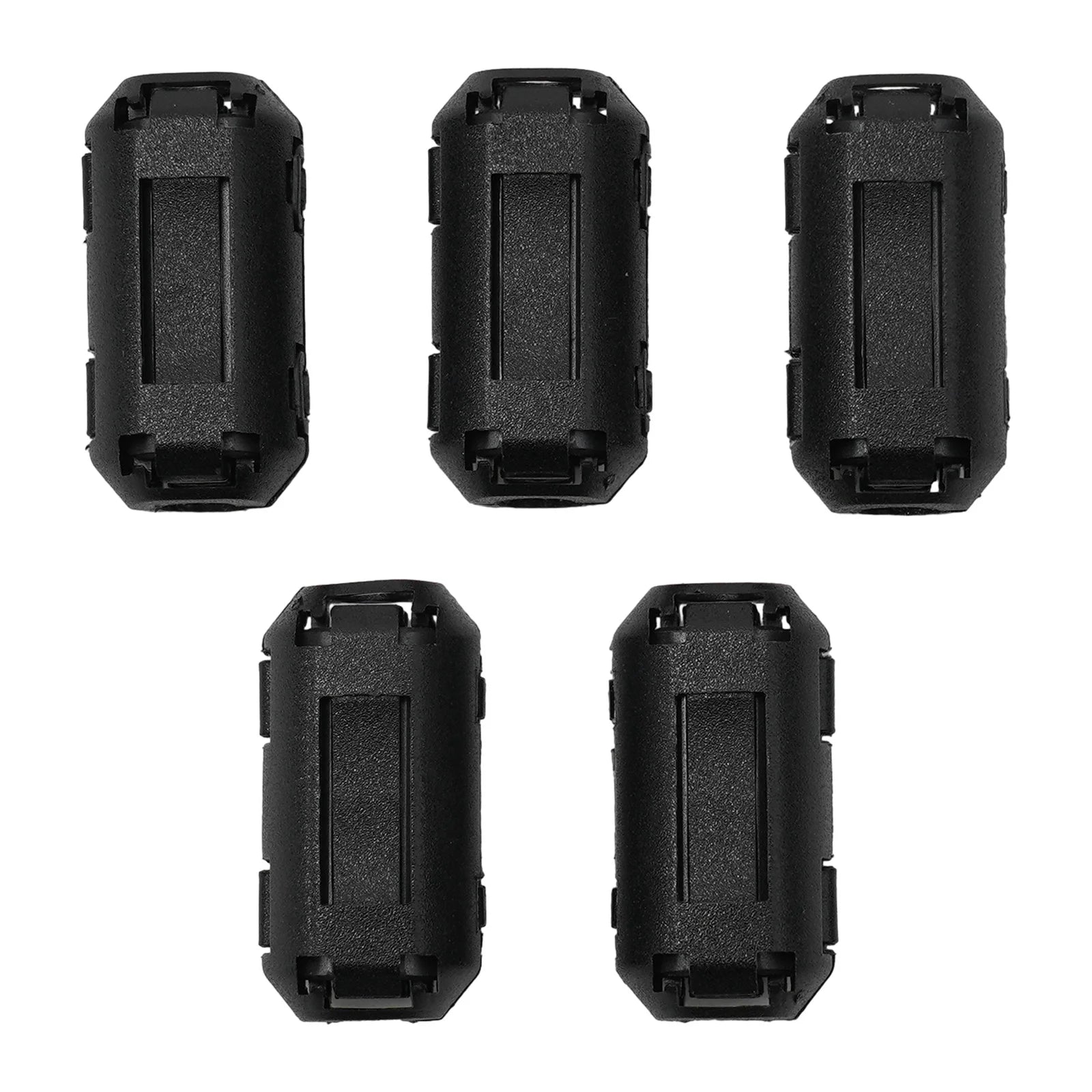 5PCS Toroidal Core  Ferrite Bead Clip Choke  RFI Noise Filter Clip  Noise Suppressor  Filter Ring Wiring Cable  Clamp